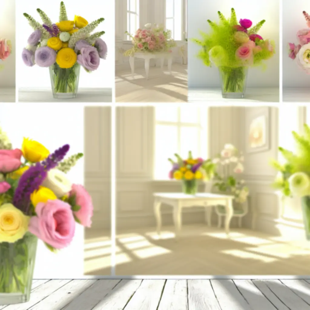 Overzicht van moderne, kleurrijke boeketten bij FloraVentoNL