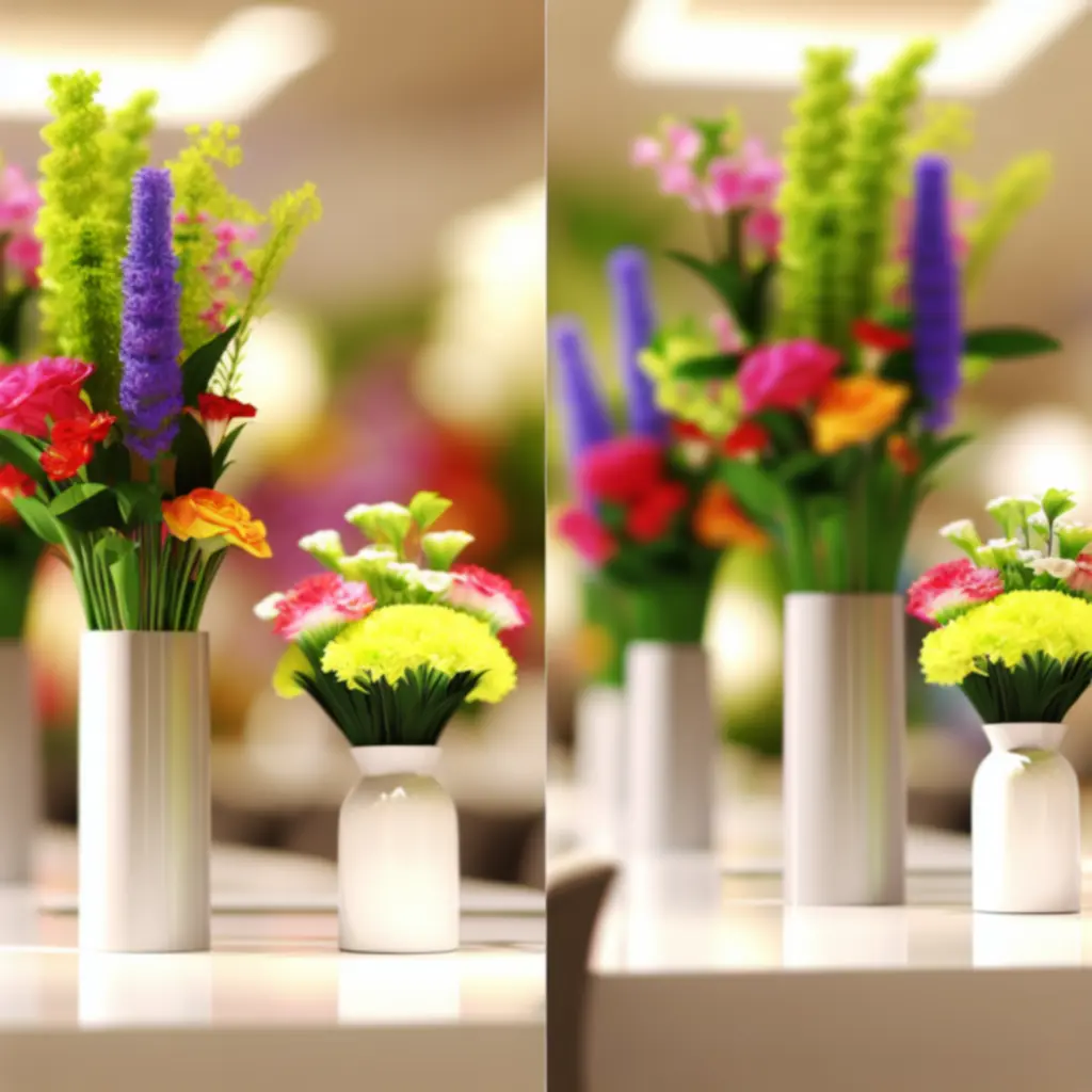 Seizoensgebonden bloemarrangementen in verschillende vazen