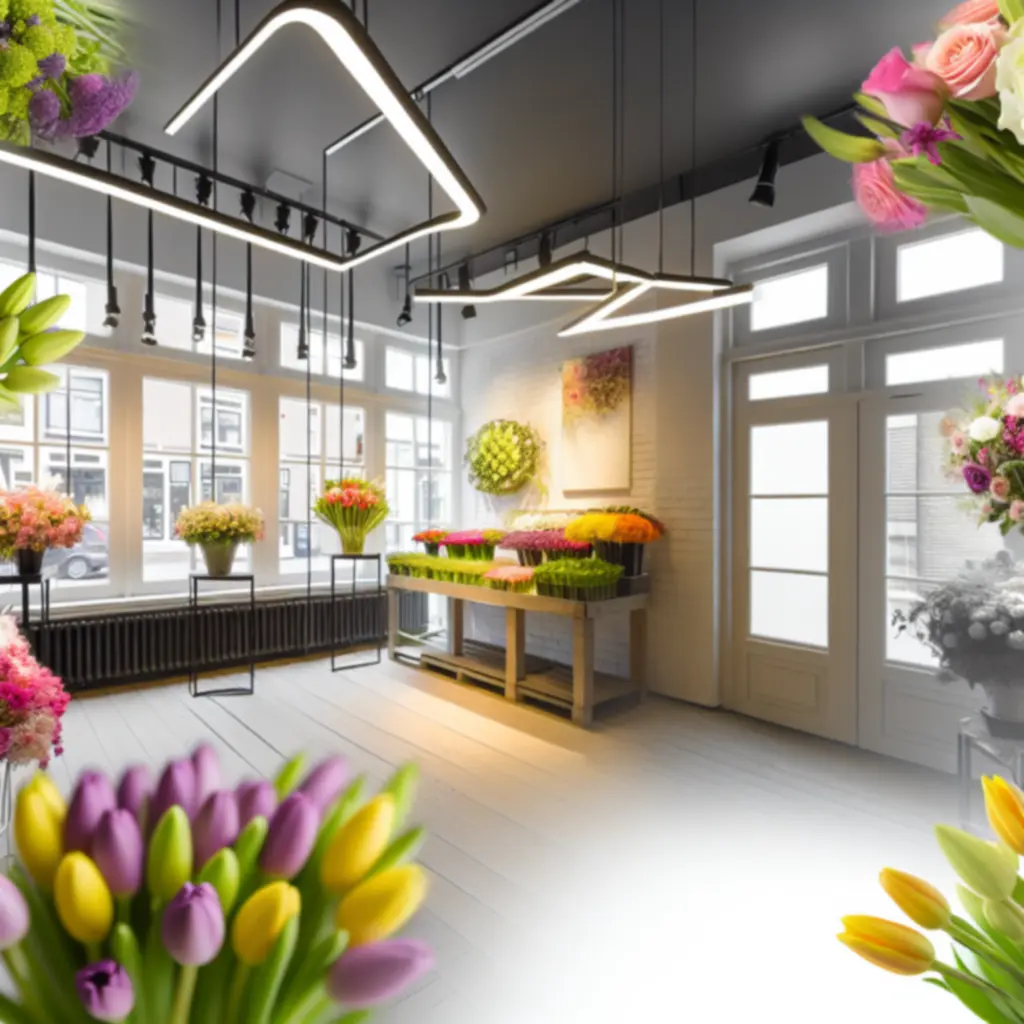 Verschillende seizoensboeketten met kleurrijke bloemen op een lichte achtergrond